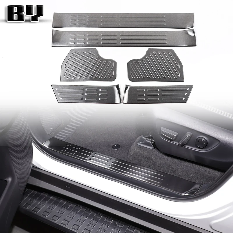 

For Toyota Land Cruiser 250 Prado LC250 2024 car Door Sill Scuff Plate Door Welcome Pedal Threshold Bar Cover Auto Accessories