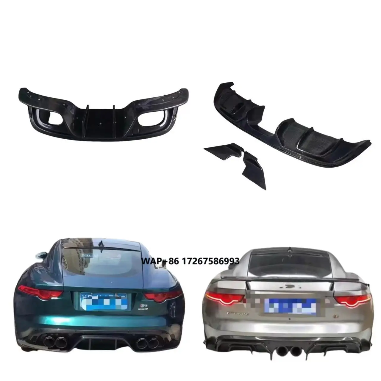 For  f Type Carbon Fiber Rear Diffuser Body Kit