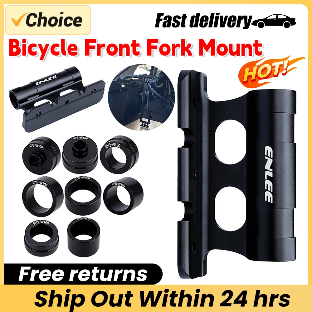 Bicycle Fork Mount Car Roof Rack Support Quick Release Aluminum Alloy MTB Road Bike Front Fork Block Stand for Car Truck Trailer