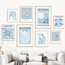 Abstract Matisse Flower Market Girl Coral Leaf Wall Art Canvas Painting Nordic Posters And Prints Pictures For Living Room Decor
