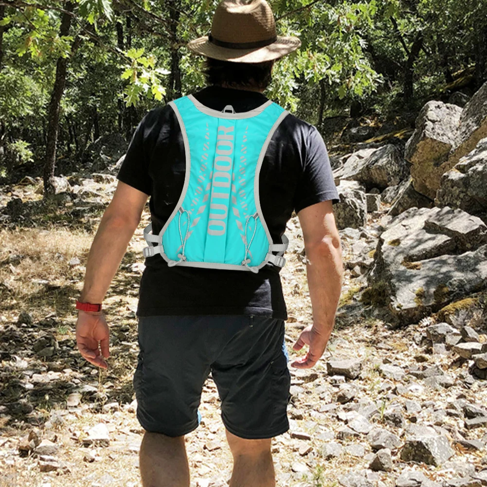 Zaino portaoggetti ultraleggero da 5 litri Borsa da corsa di grande capacità Borse da bicicletta Borsa d'acqua Zaino per idratazione traspirante per sport all'aria aperta