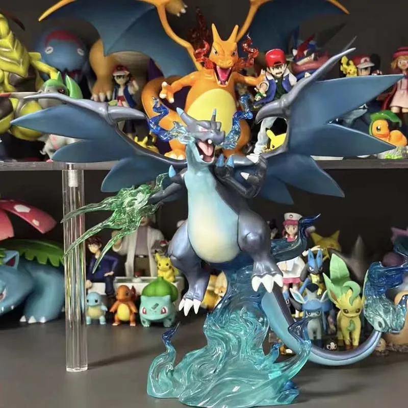 Pokemon Mega Charizard X Figure Gk Black Charizard Dracaufeu Glurak Manga Statue Pvc anime Action Figurine Collectible Model Toy