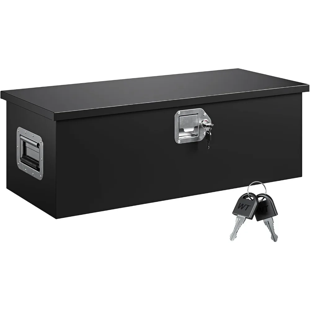 

30 Inch Steel Heavy Duty Truck Bed Tool Box with Lock and Keys for Storage and Utility Trailer Tongue