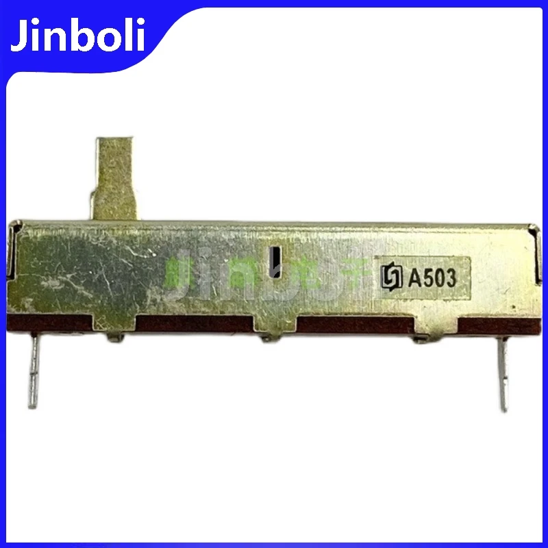1PCS Single 3Pins Straight Slide Potentiometer A50K Length 50mm, Stroke 30mm, Dimmer Mixer Fader