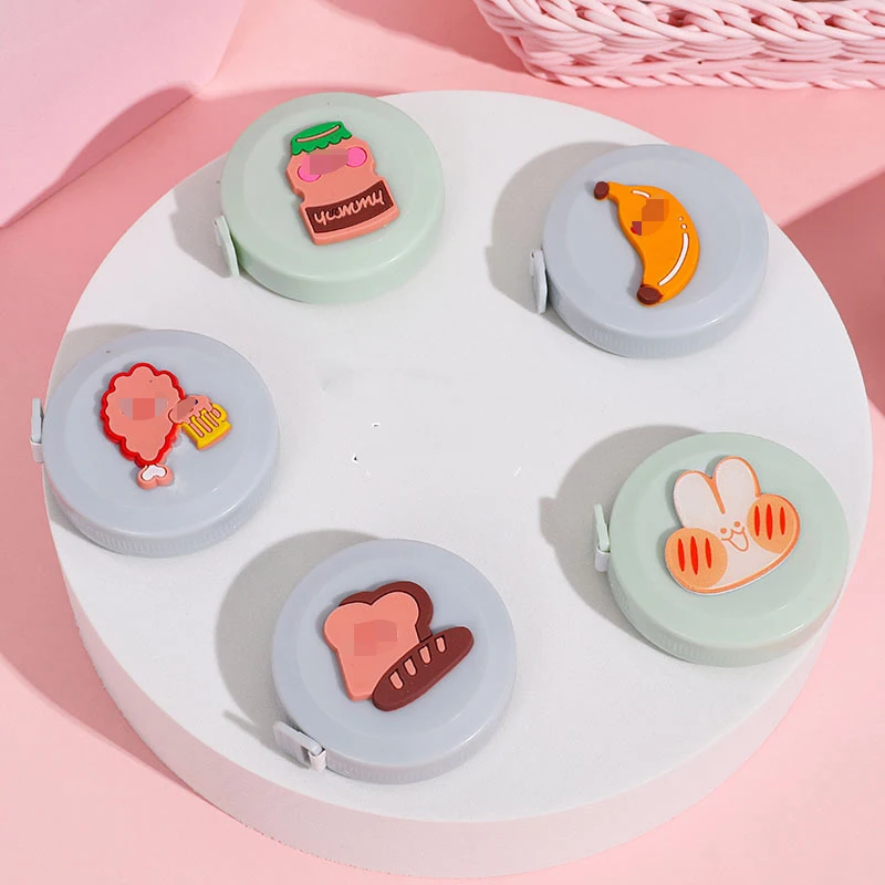 CHEN LIN 1 Roll 150cm Cute Cartoon Mini Measuring Tape Measures Portable Retractable Ruler Multifunction Children Height Ruler