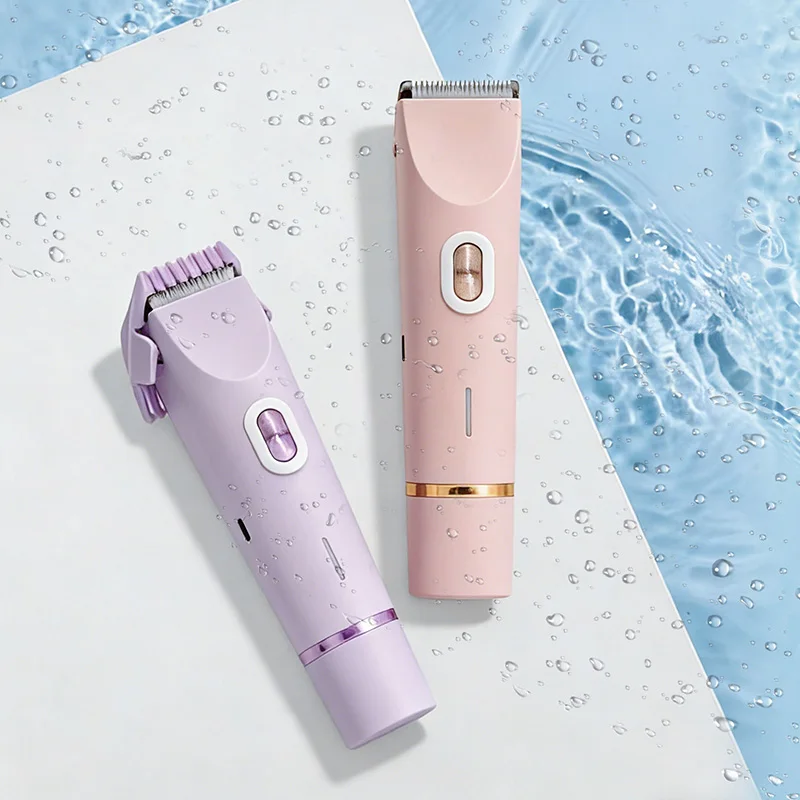 

Портативное электрическое устройство для удаления волос с двумя вращающимися головками для женщин - безболезненный триммер для тела с двойным назначением.