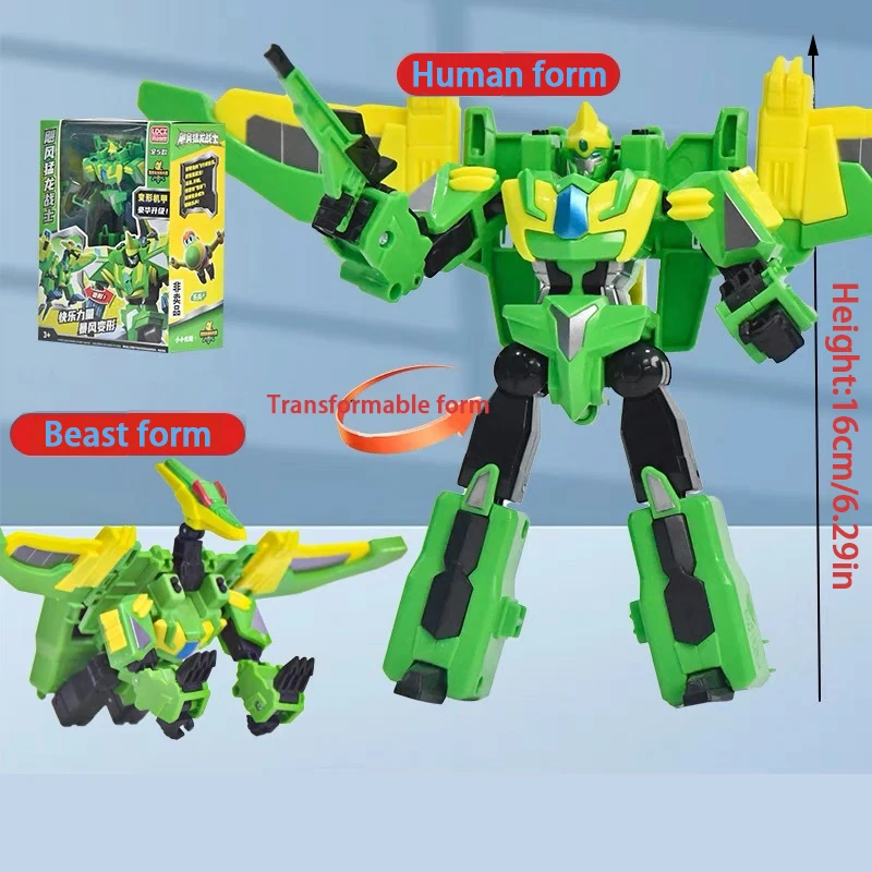 6.3 ''/16 cm Vervorming Dinosaurus Robot Speelgoed Helpen Draak Transformatie Actiefiguren Verzamel modellen Jongen verjaardagscadeau