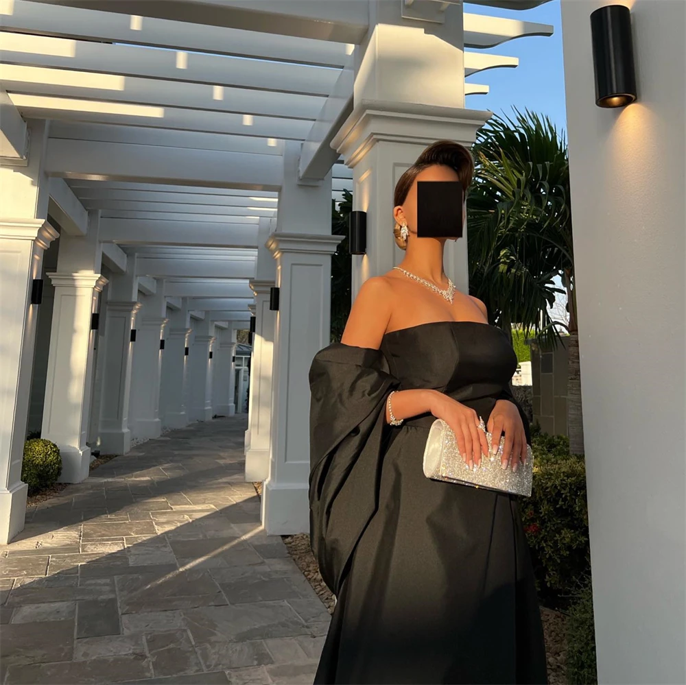 Vestido de baile de satén con hombros descubiertos, elegante vestido de noche drapeado, vestidos de baile de graduación para cérémonie de matrimonio