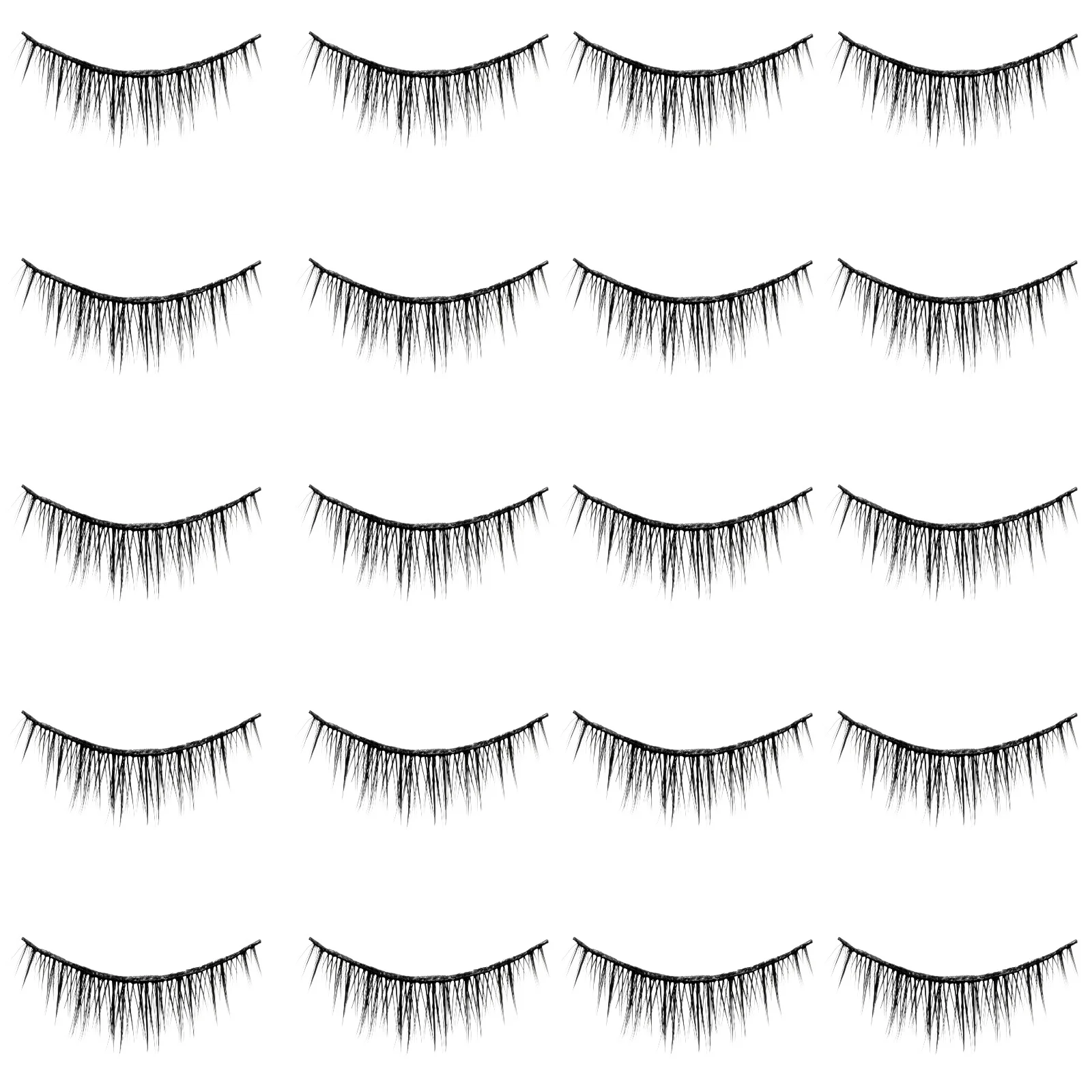 10 pares de cílios postiços curtos, aparência natural, design clássico, fácil de usar, acessórios de maquiagem para mulheres, festa de casamento, data noturna