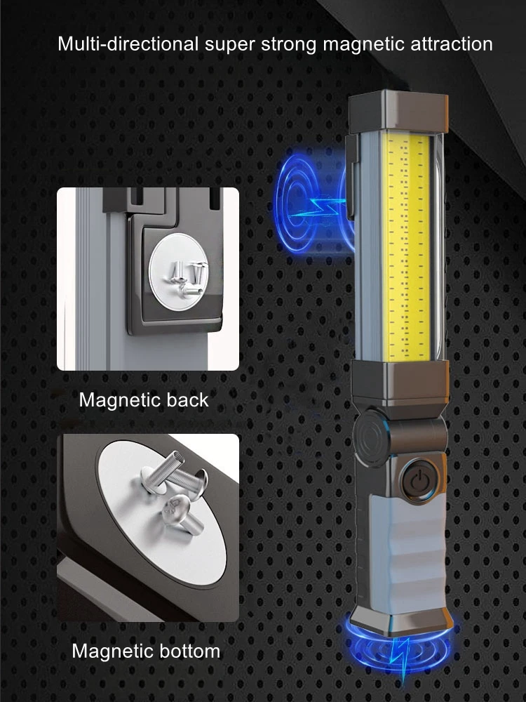 Super bright work light auto repair maintenance light led magnetic strong light repair lighting flashlight rechargeable car