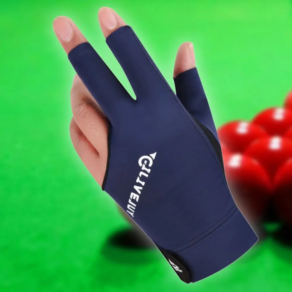 

Бильярдные перчатки для левой руки, нескользящие дышащие тренировочные перчатки для бильярда, эластичные перчатки с тремя пальцами, аксессуары для бильярда