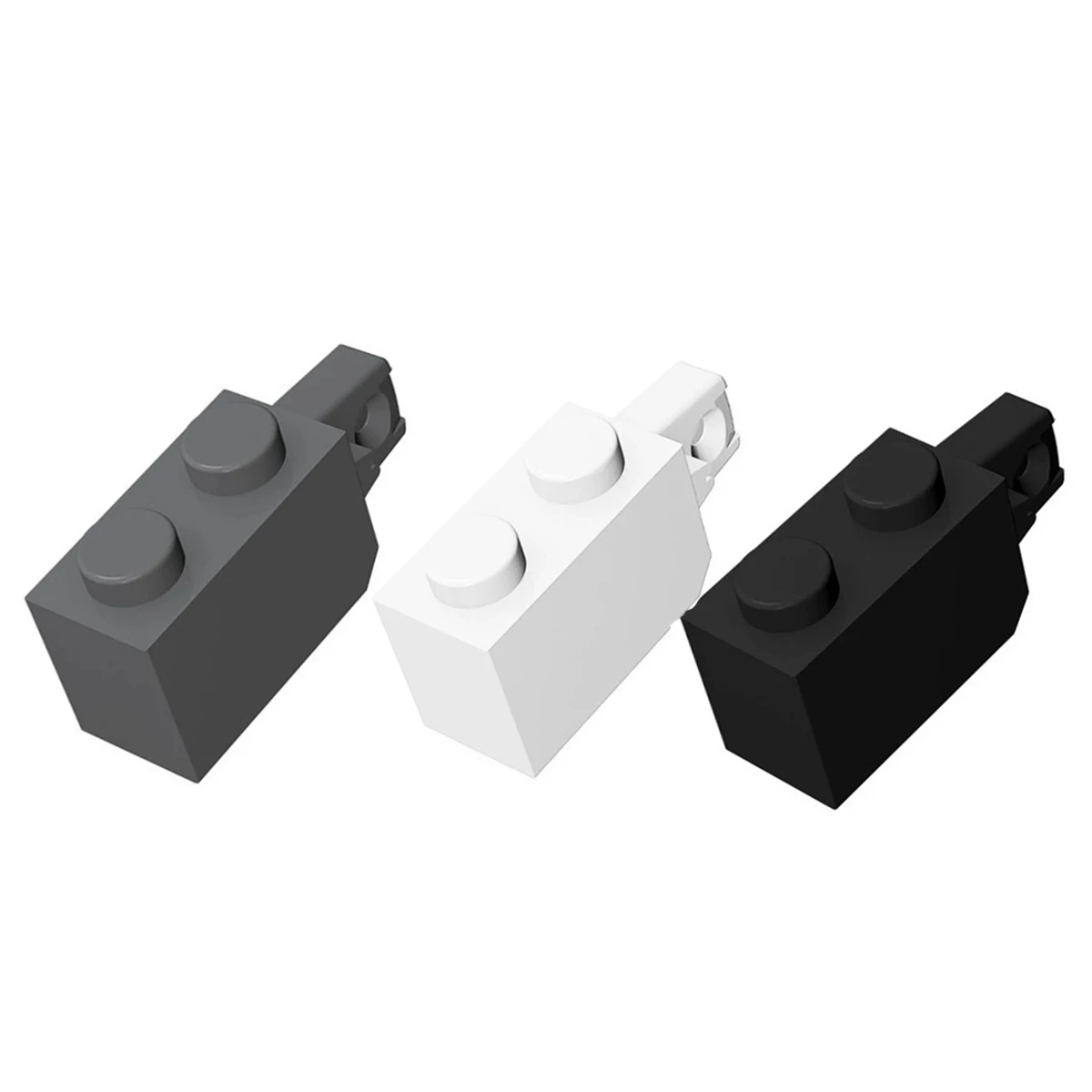 50pcs Brick Hinge Brick 1 x 2 Locking with 1 Finger Vertical End compatible with 30364 pieces of children's toys