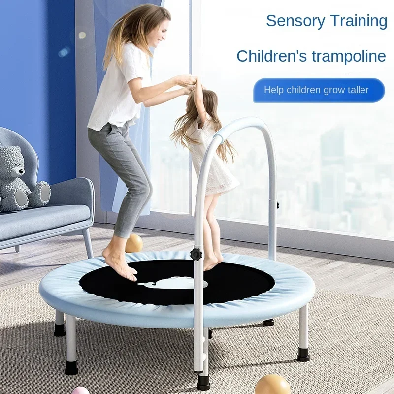 Trampolín plegable de 40 "con reposabrazos para adultos, trampolín de salto para Fitness en interiores, rodamiento de 250KG, juguete para entretenimiento deportivo para niños, regalo
