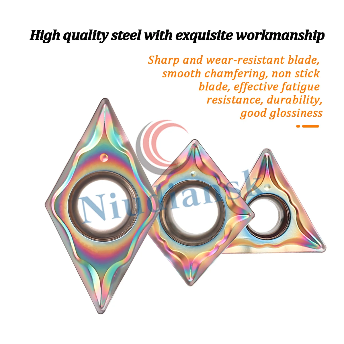 DCMT070204-LM CCMT060204-LM TCMT110204-LM TF918 CNC Lathe Tools Carbide Inserts Turning Hardened Steel Seven Colors Blade Cutter