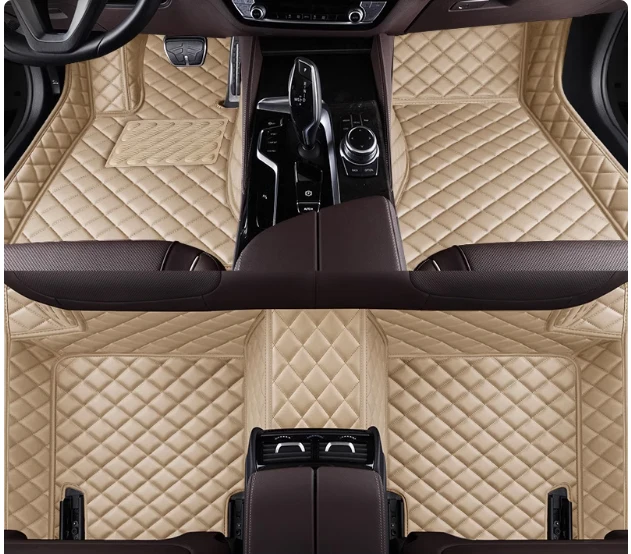 Leather Colorful Custom Made Car Floor Mat For Kia EV6 EV5 Kia Soul SK3 PS AM Kia Telluride ON Auto Carpet Parts