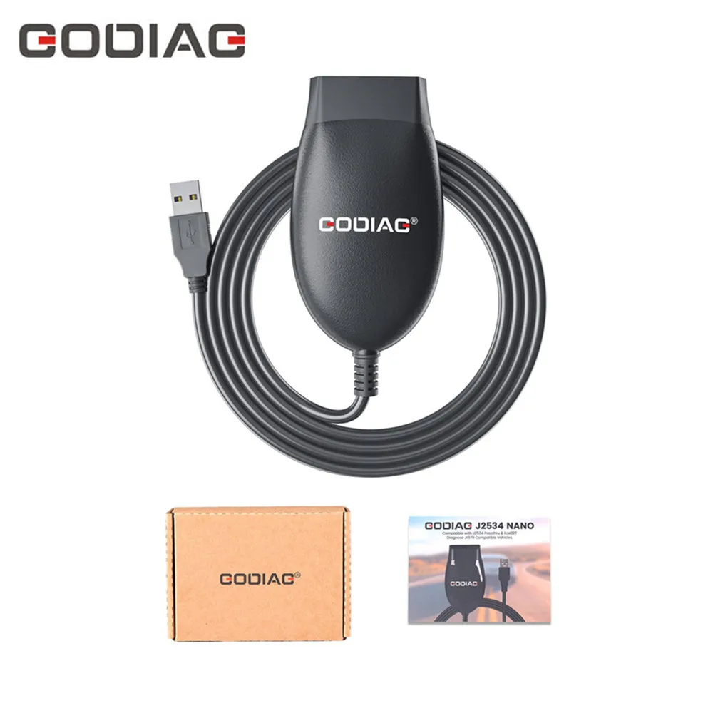 GODIAG GD101 J2534 Diagnostic Cable Support J2534 & ELM327 Diagnose J1979 for Toyota/ Honda Acura/ ODIS/ Ford Mazda