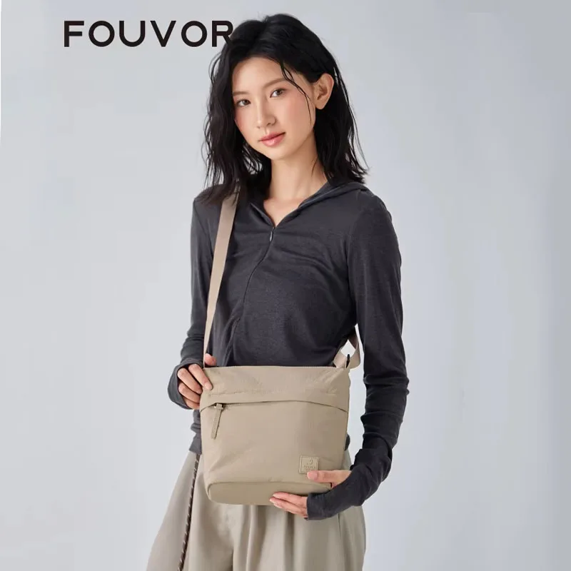 

Fouvor Woman Casual Canvas Bag Nylon 2025 Fashion Simple Lightweight Sports Shoulder Bags Office Lady Waterproof Bag 3071-05