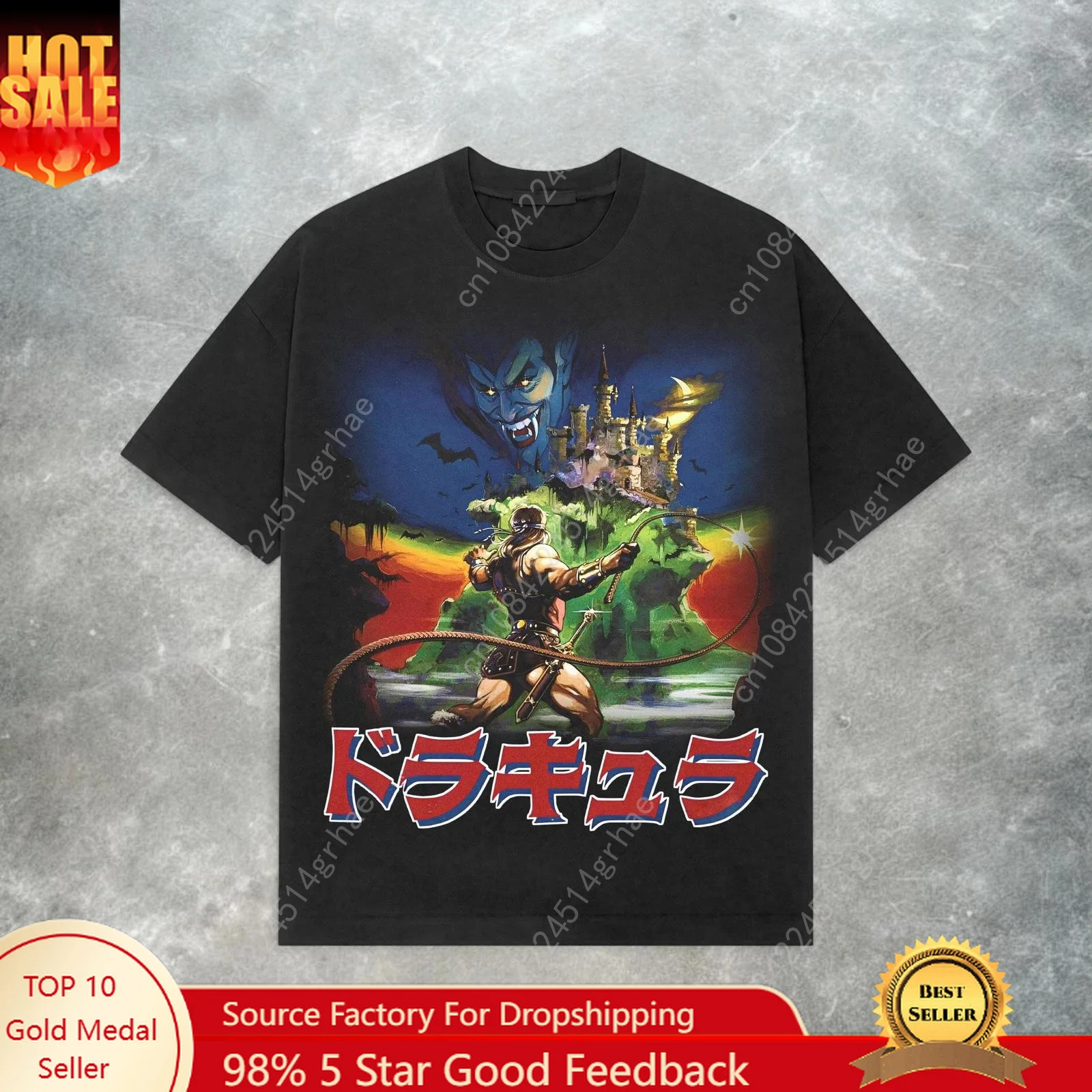 

Castlevania NES T-shirt - Retro 80s Video Game T-shirt Made of Pure Cotton, Comfortable for Both Men Women, Summer Fashion Top