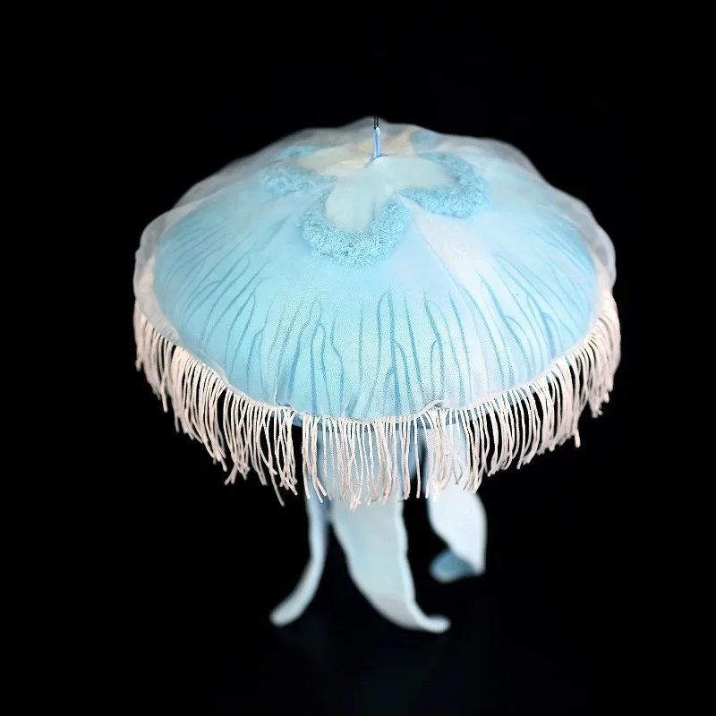Original Sea Moon Jellyfish Doll Sea Moon Jellyfish Puppet Fur Toy Lifelike Animals Simulation Stuffed Doll Kawaii Toy Gifts