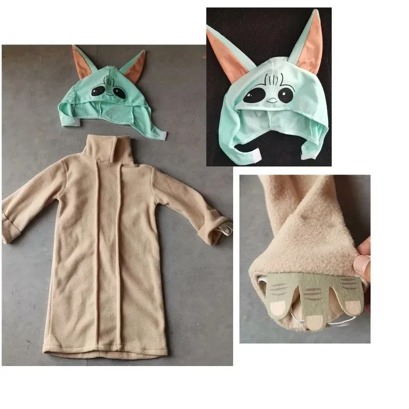 2024 venda quente alienígena yoda bebê roupas infantis desempenho de palco cosplay traje trajes de halloween para crianças