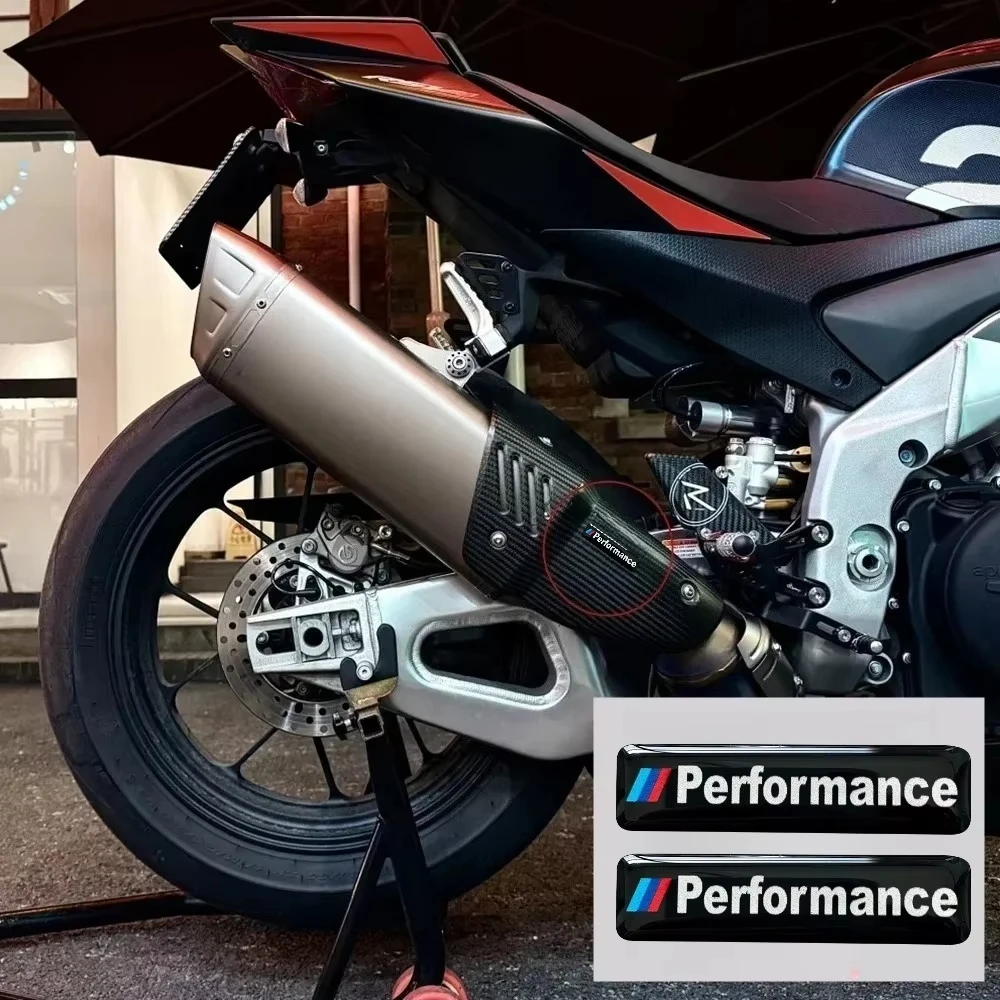 2Pcs/4Pcs Performance Epoxy Stickers For Motorcycle Exhaust Pipe Decals Fit RS 660 Tuono 660 Tuareg 660 RSV4 1100 SR300 SR150