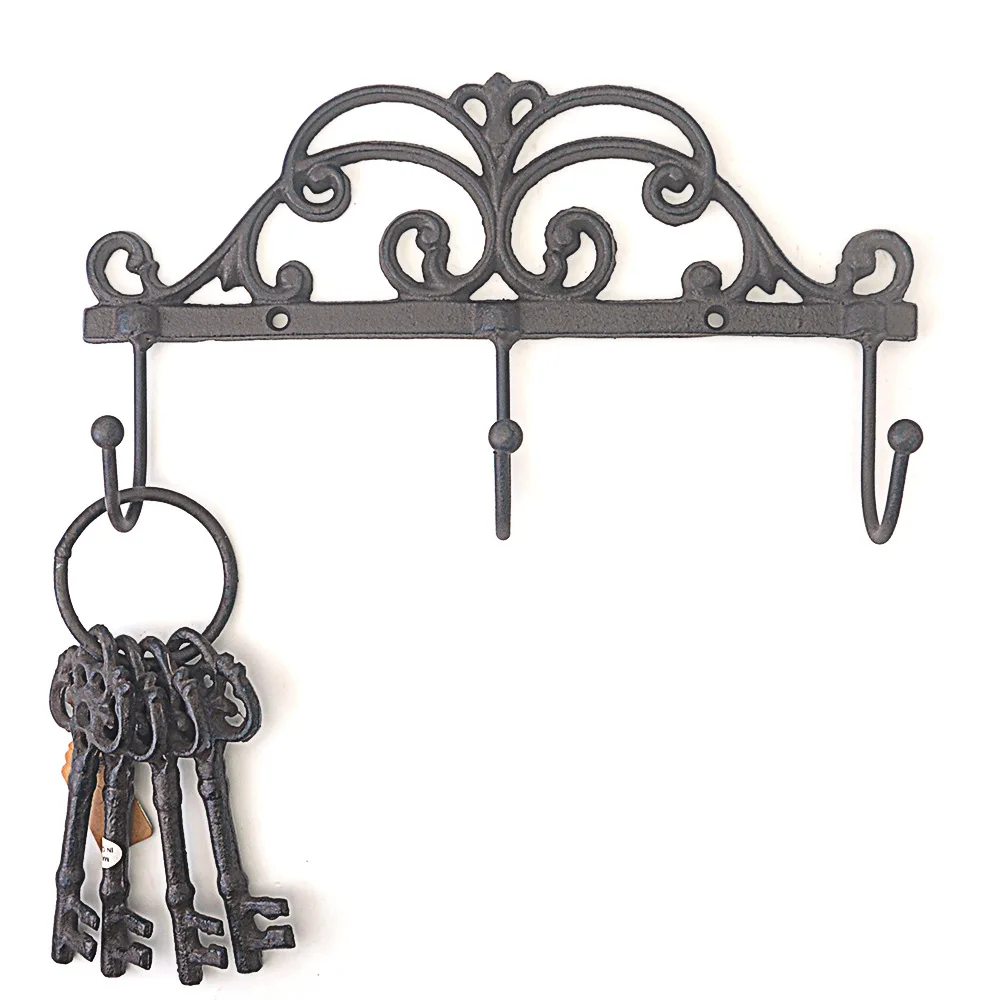 

European Hooks Cast Iron Hollow Row, Creative Coat Wall, Home Hanging Decoration