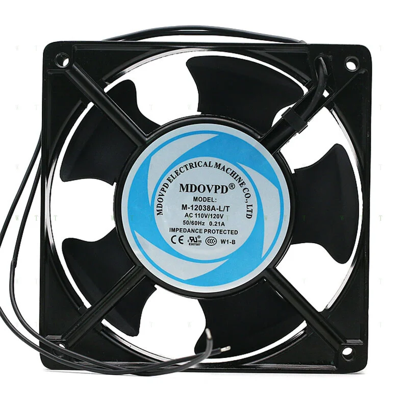 

Вентилятор для шкафа H для MDOVPD M-12038-L / T 12CM 0.21A с двойным шарикоподшипником, AC 110V, 12038