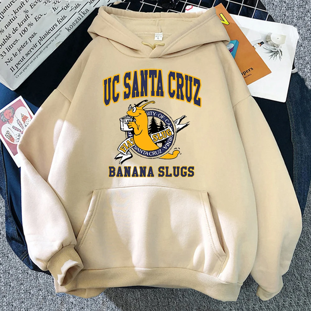 University of California UC Santa Cruz Banana Slugs Hoodie Women Vintage 90's Vincent Vega Hoodies Unisex Pullovers Sweatshirts