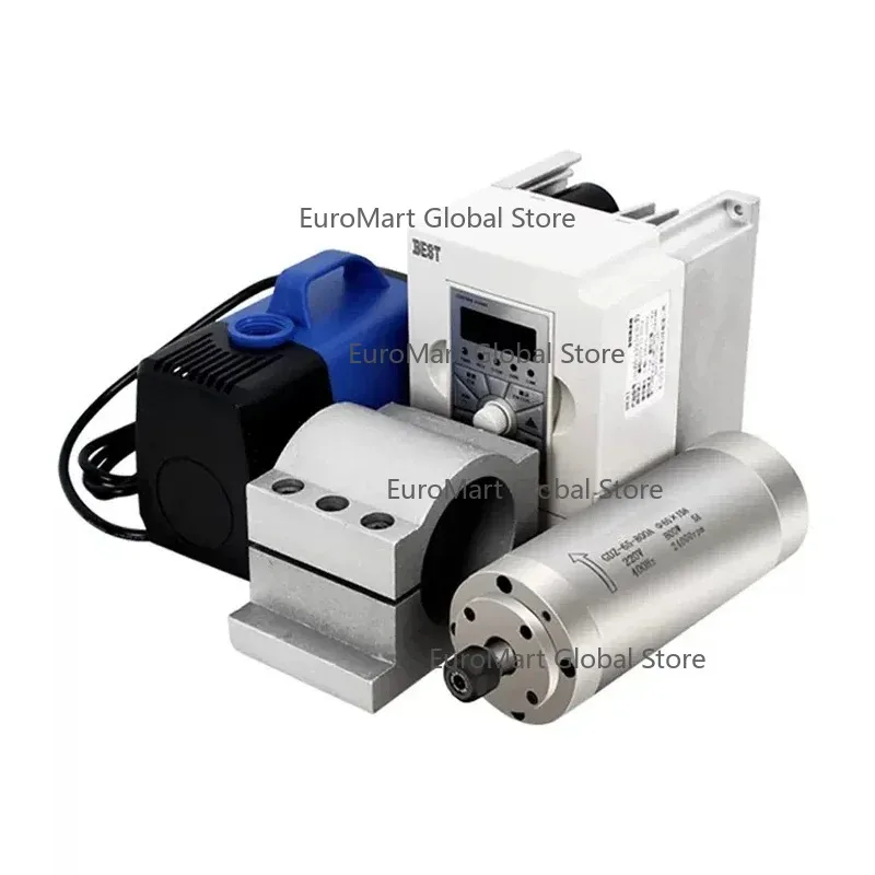 Precision Air Water Cooled CNC Lathe Spindle Kit With Drag Chain And CNC Guide Rail