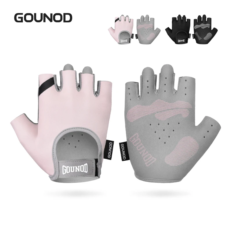 GOUNOD Fahrradhandschuhe Halbfinger Sommer Atmungsaktiv Rutschfest Straßenfahrradhandschuhe Kurze Fahrradhandschuhe