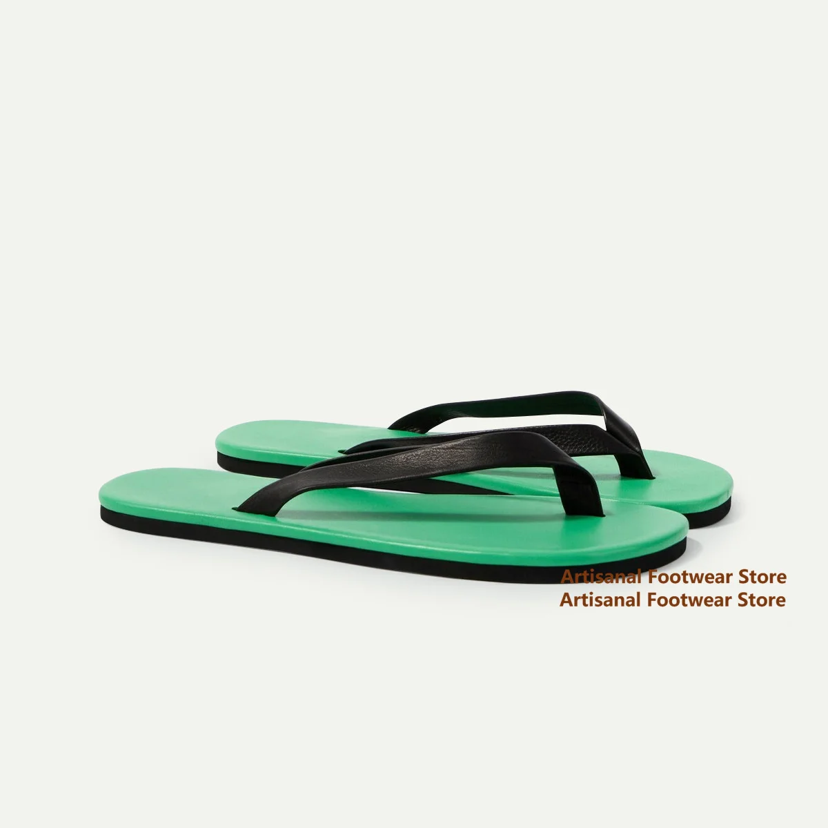 Round Toe Slip On Flip Flops Bicolor Color Summer Beach Slippers Outdoor Flat Sandals Summer Beach Slippers Trendy Men's Sandals