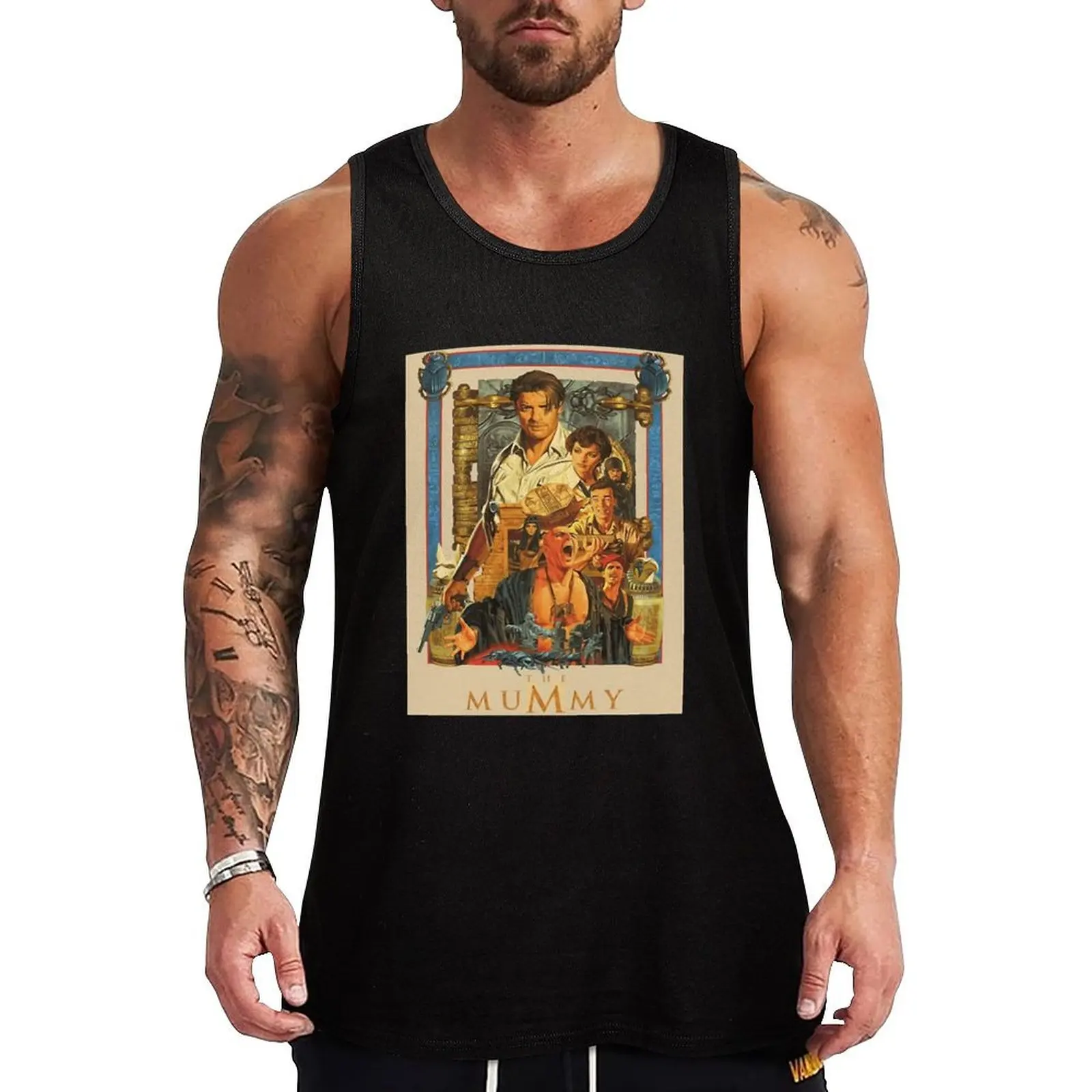 

Brendan, Fraser poster- the Mummy Tank Top t shirt Sleeveless men Body man