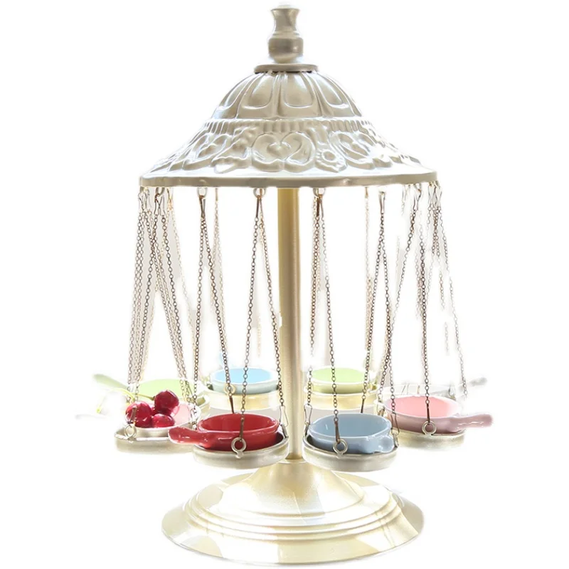 Western Restaurant Carousel Dessert Rack Pudding Egg Tart Sushi Afternoon Tea Dim Sum Display Rack Tea Break Set
