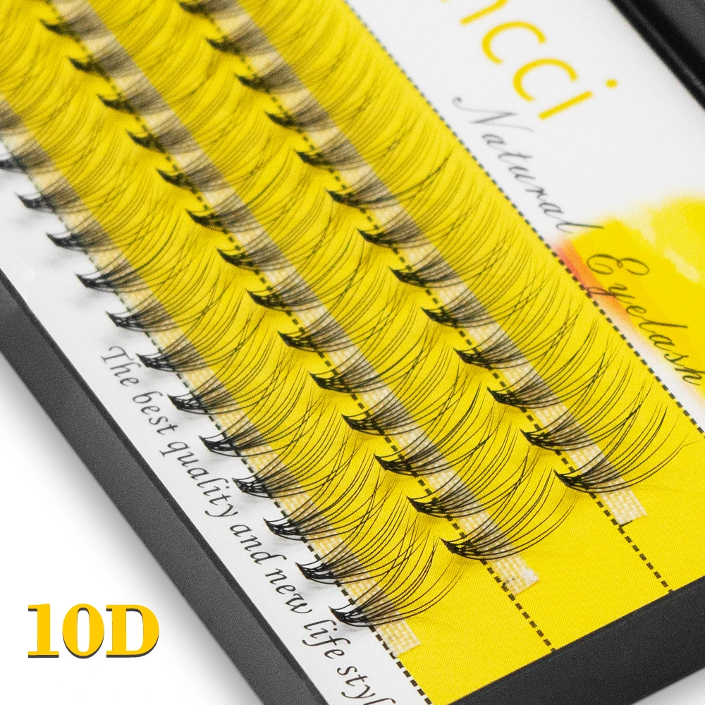 Natural Long Individual Flare Lashes Cluster False Eyelashes 60 Bundles/Boxes Makeup 10D/12D Mink Eyelash Extension Grafting