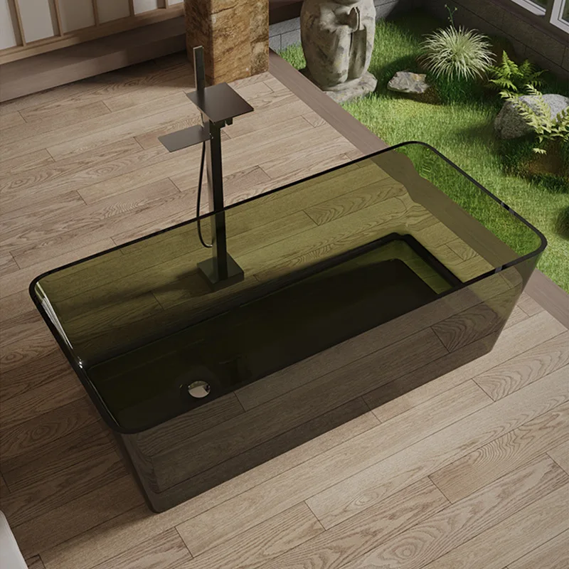 Factory Direct 2026 New rectangular bathtub household adult independent integrated thermal insulation small apartment hotel B &