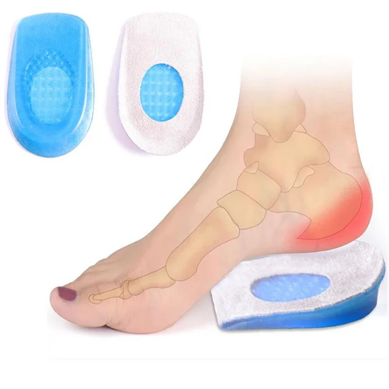 New Silicone Gel Orthopedic Insoles Back Pad Heel Cup for Calcaneal Pain Health Feet Care Support spur feet cushion pads