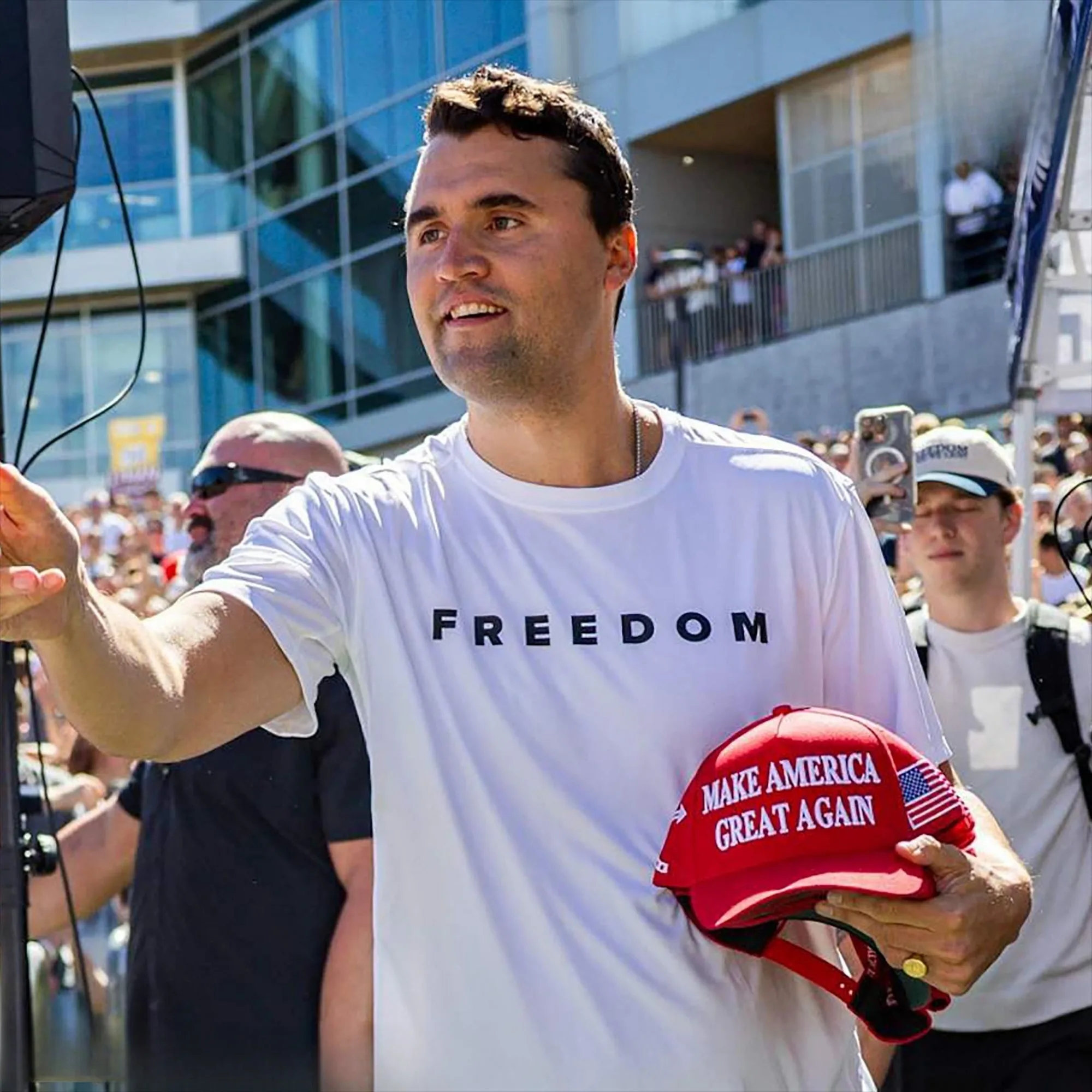 

Футболка Charlie Kirk Freedom с короткими рукавами, хлопковая уличная одежда унисекс, хлопковые топы высокого качества