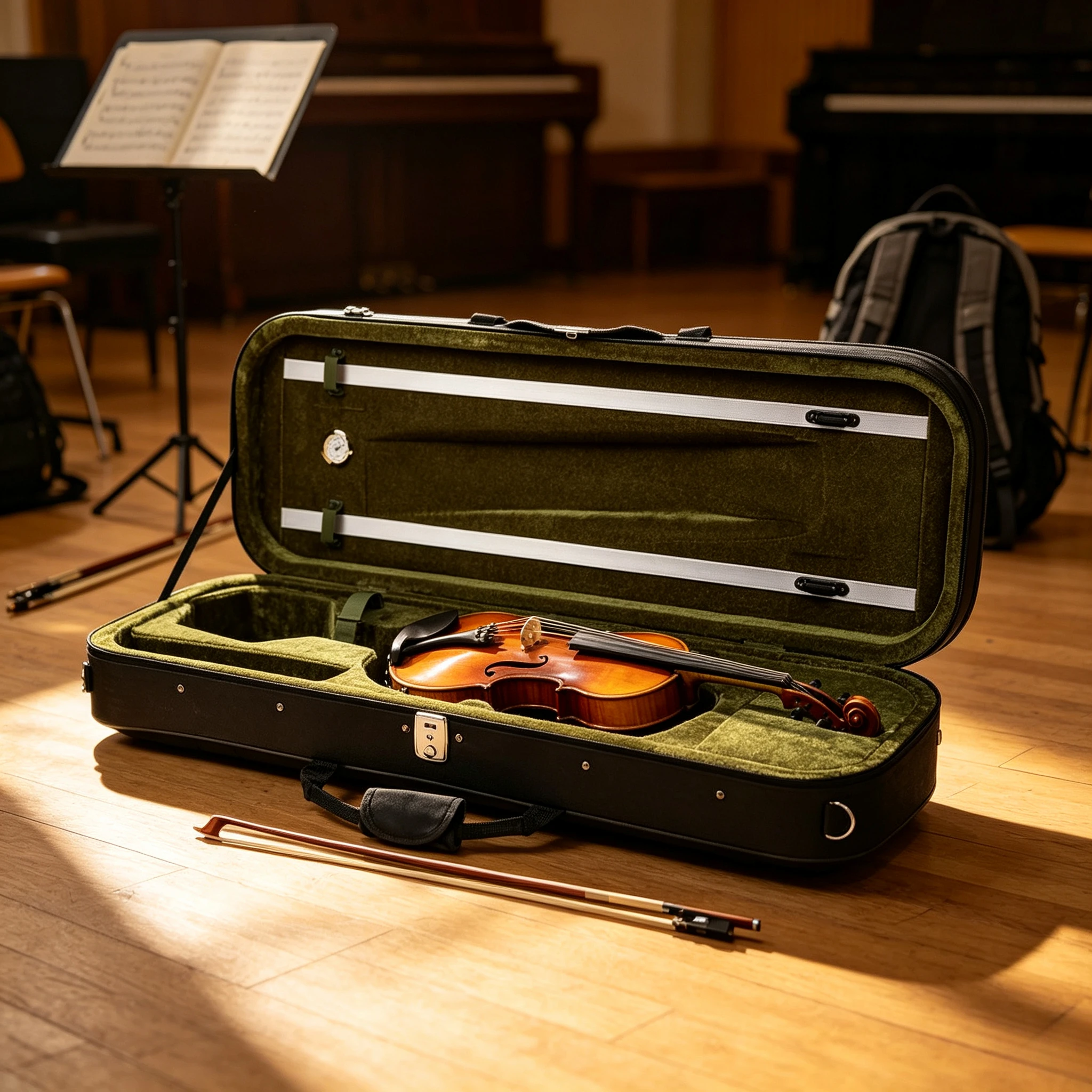Manufacturer Supply Violin Case Accessory, Lightweight Oxford Cloth Shoulder Backpack Violin Storage Box for Violin Protection
