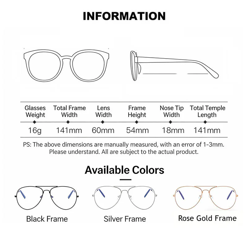 Pilot Anti-Blaulicht-Lesebrille für Männer und Frauen, Retro-Stil, Fertigbrille mit Sehstärke, Klare Gläser, Augenschutz-Lesehilfe – Detail 9
