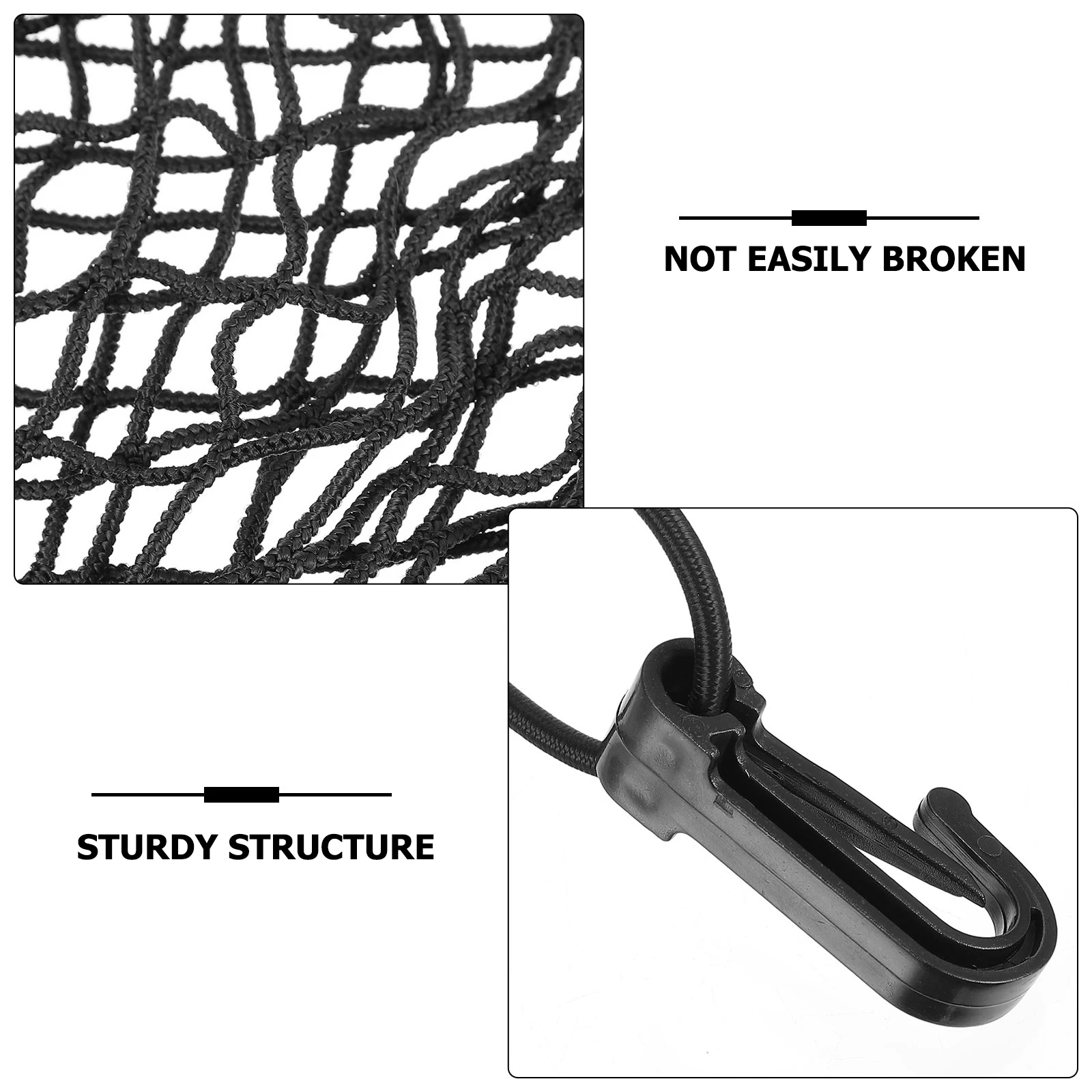 

Seat Storage Organizer Large Capacity for Purse Phone Documents Elastic Net Pocket Black Plastic Passenger Travel Wallet Car
