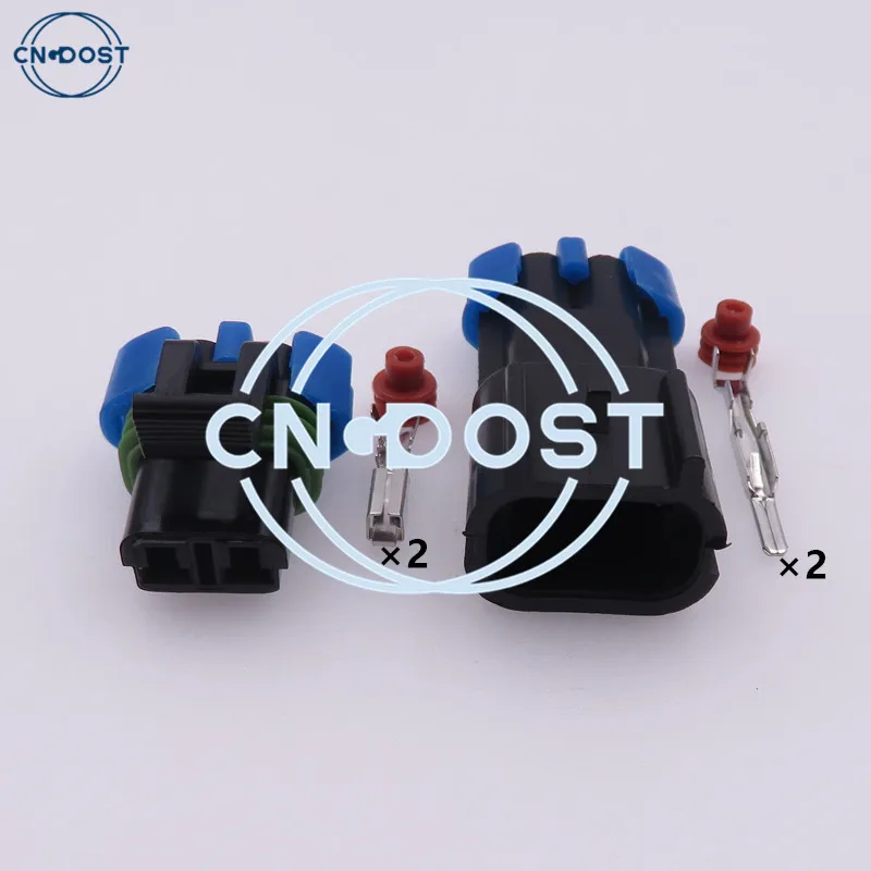 

1 Set 2 Pin 15300027 15300002 AC Assembly Weather Pack Waterproof Car Fan Socket Automotive Cable Socket