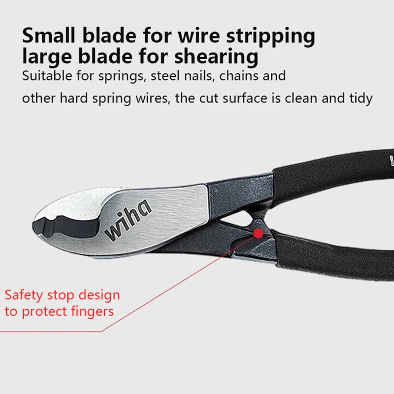 Wiha 45846 Classic Cable Pliers 180mm 7'' Cutter