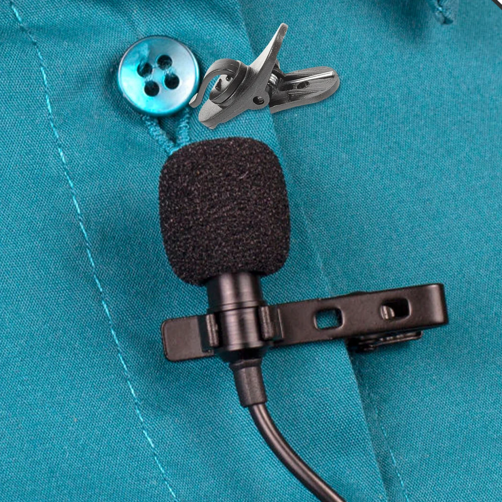 15Pcs Microphone Clips Small Plastic Mic Clip for Clothing Wire Management Earphone Cable Holder Cord Clips Mic Accessories