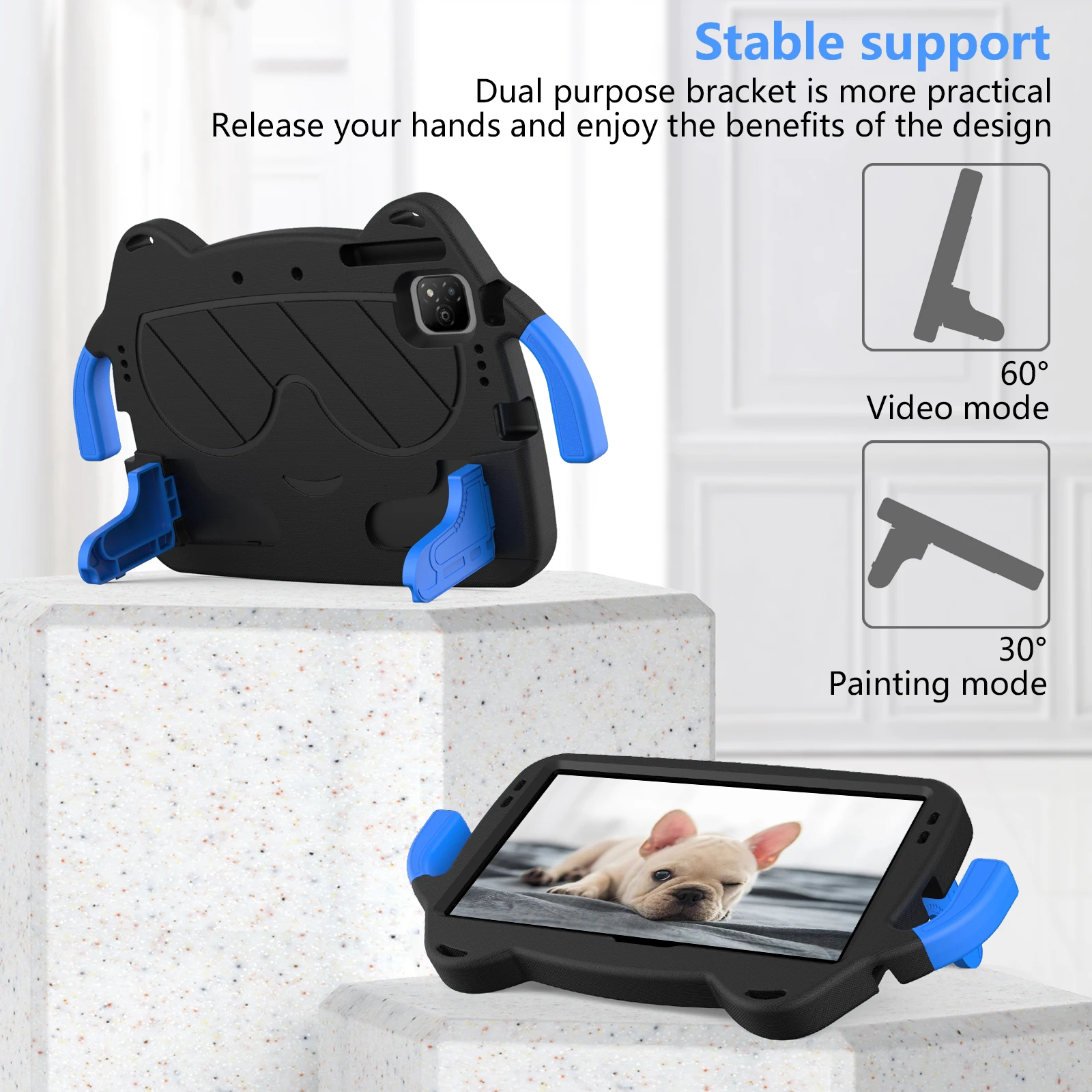 Kids Cartoon Case For Infinix Xpad 11" X1101 2024 Tablet Safe  EVA Stand Cover For Tecno megapad 11" Protector Cover With handle