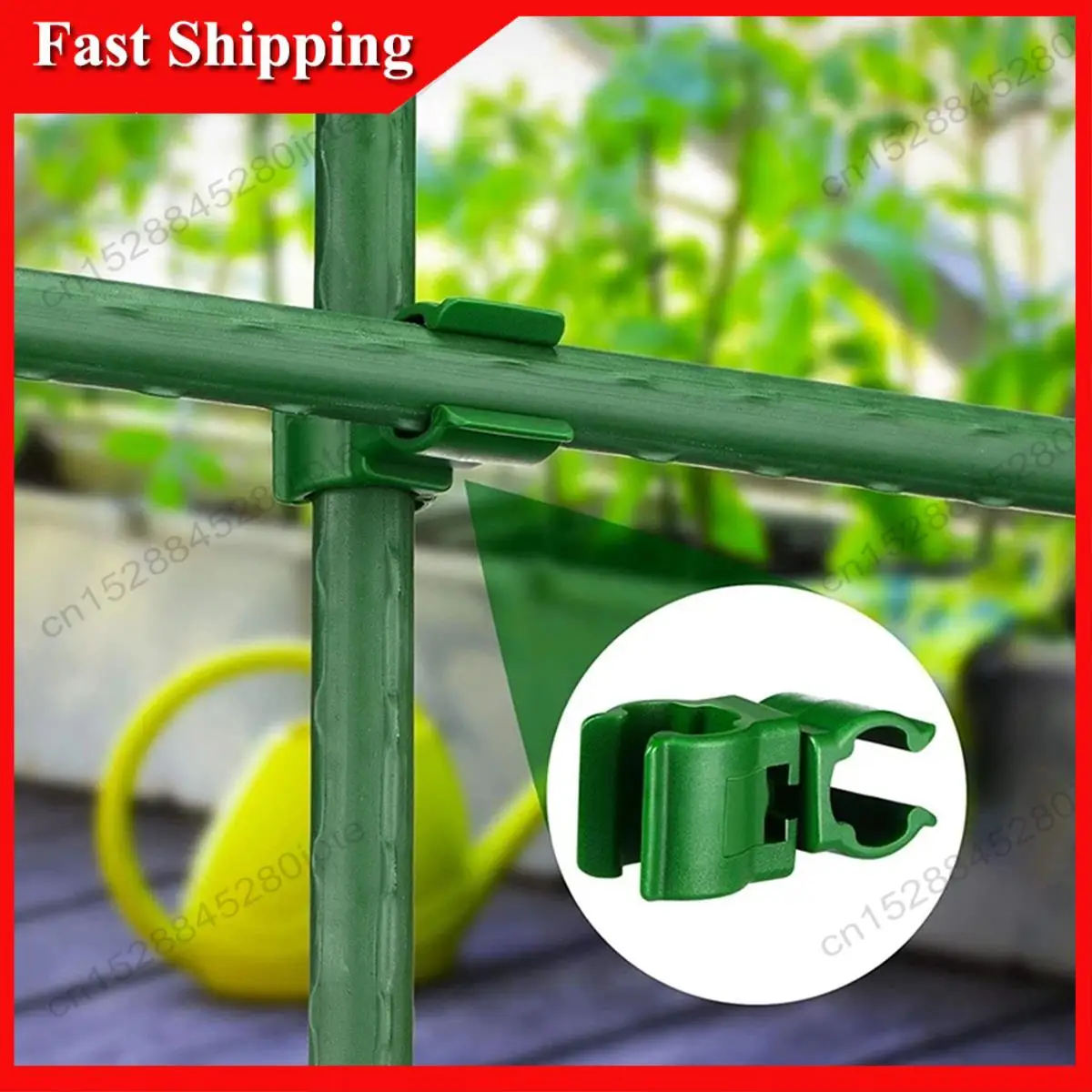 

-ABUB 50 Pieces Adjustable Plant Trellis Connector Clip Garden Plastic Connector A-Type Connecting Joint Buckle Clip