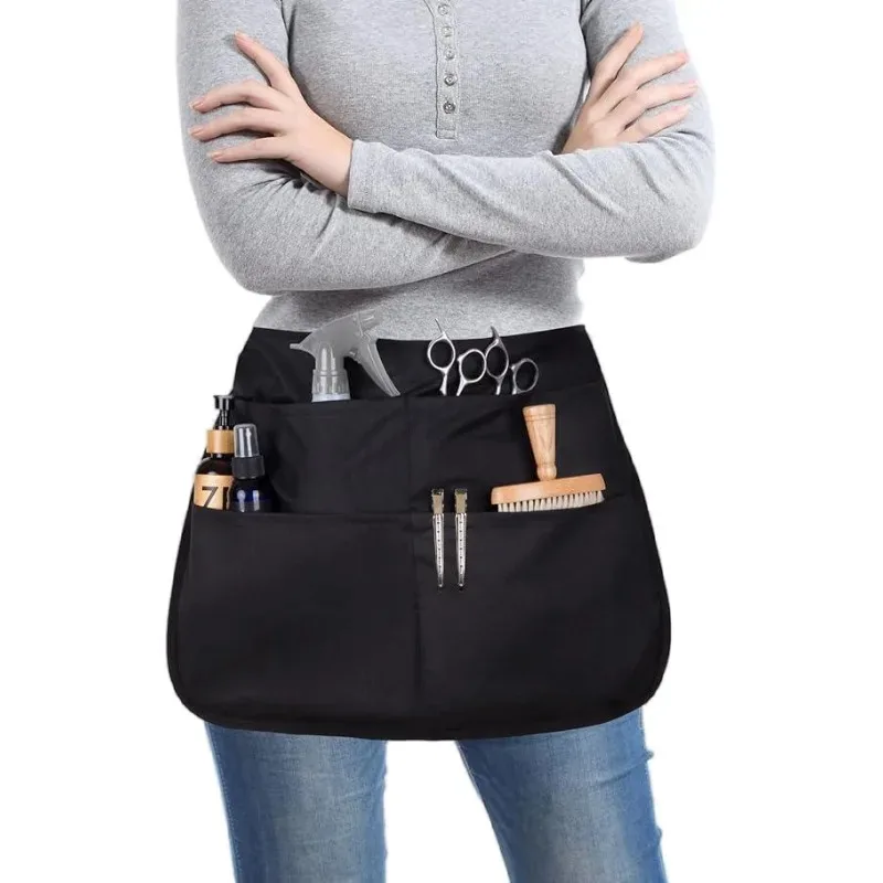 

New Beauty Salon Waist Apron With Pockets Woman Man Barber Professional Hairdresser Aprons Multi-function Gardening Barista