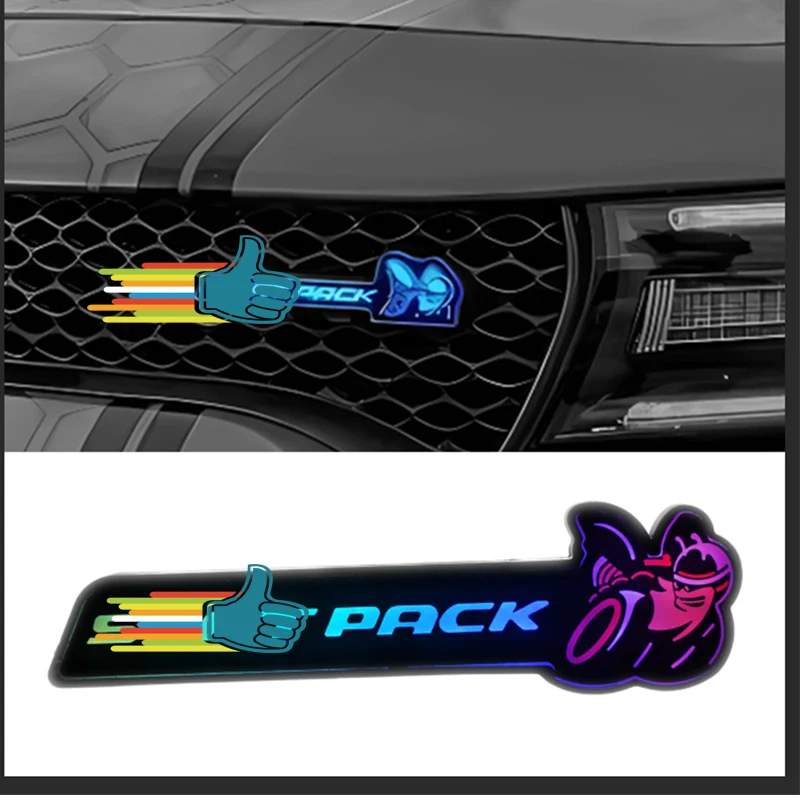 

Светодиодная RGB-подсветка для решетки радиатора Scat.Pack Bee с подсветкой серии Flow, управляемая по Bluetooth, совместима с Dodge Charger, Challenger