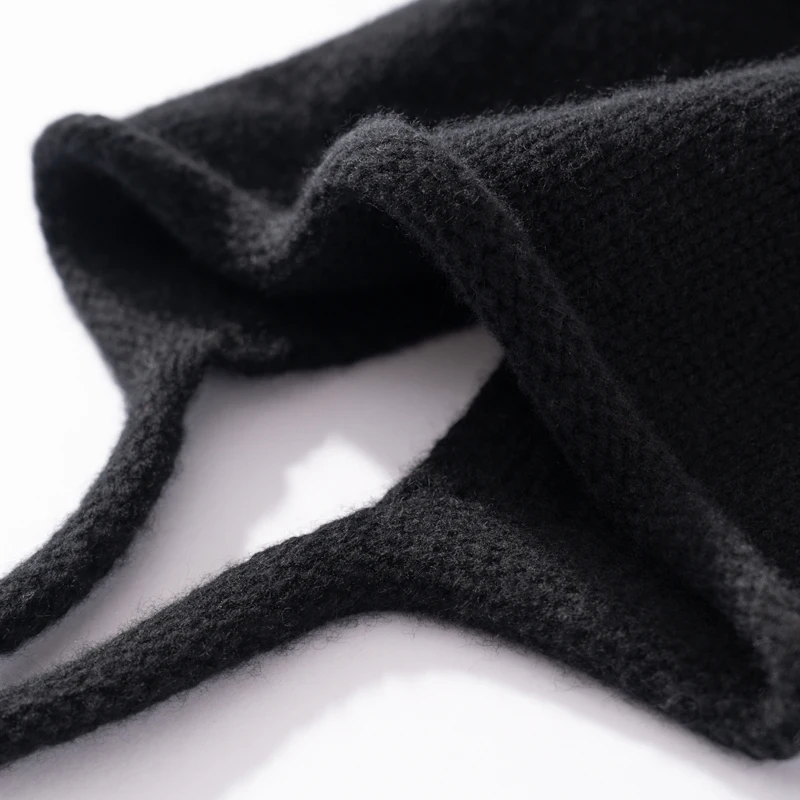 MERRILAMB Hohe Qualität Reinem Kaschmir frauen Winter Dicke Gestrickte Hut Im Freien Weiche Warme Ohrenschützer Aviator Caps Weibliche Bomber Hüte – Detail 32