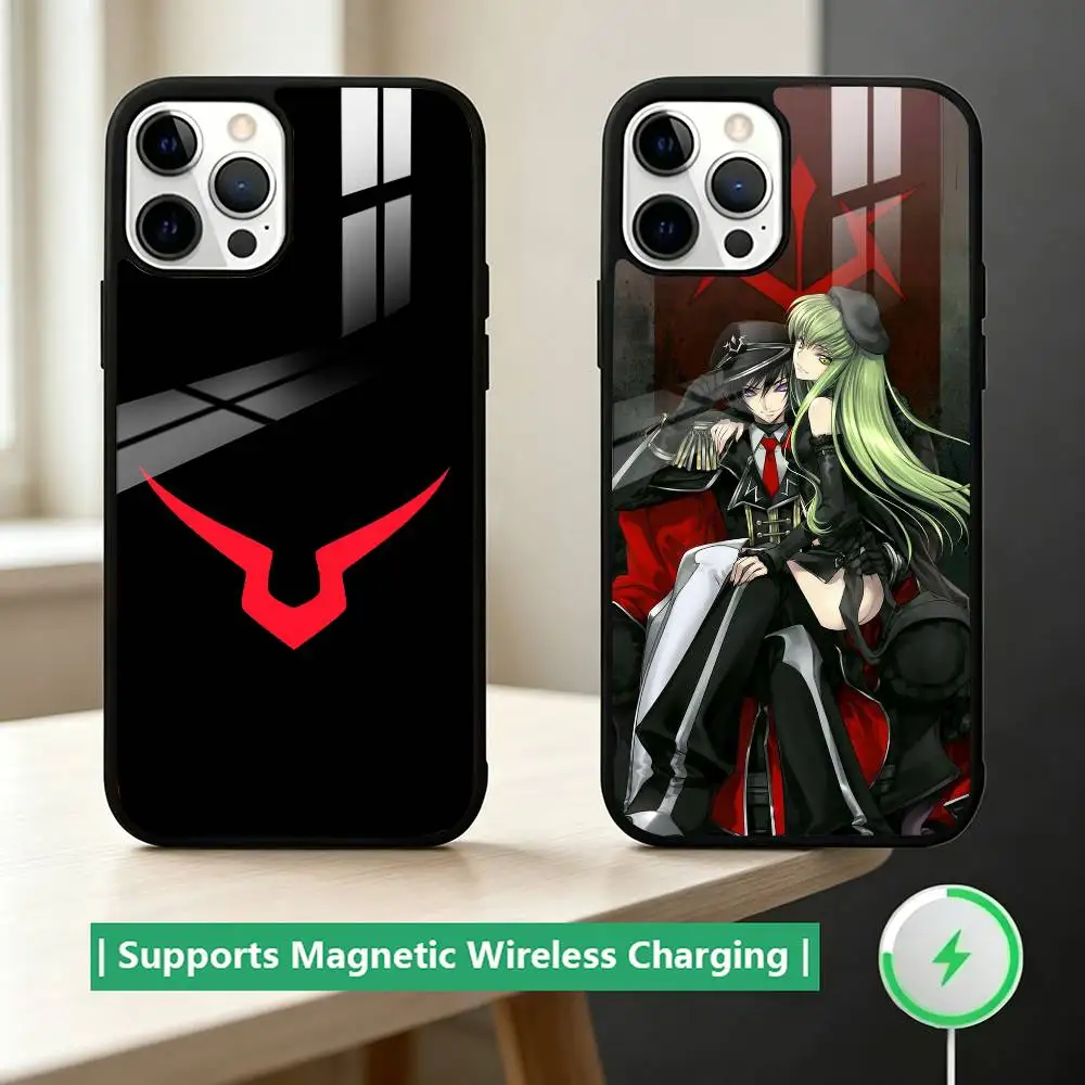 Anime C-Code Geass Phone Case For iPhone17,16,15,14,13,12,11 Plus,Pro Allows magnetic wireless charging