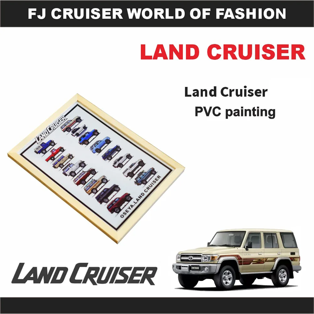 For Toyota Land Cruiser LC Series wall paintings Ornaments FJ Cruiser Series Wall Paintings Interior Decoration Accessories